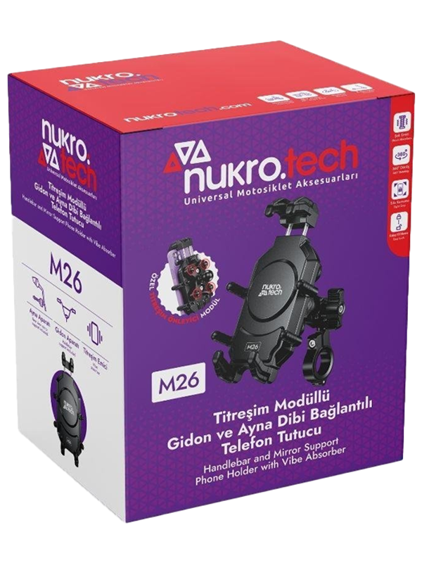 Nukrotech M26 Titreşim Modüllü Telefon Tutucu - Görsel 4