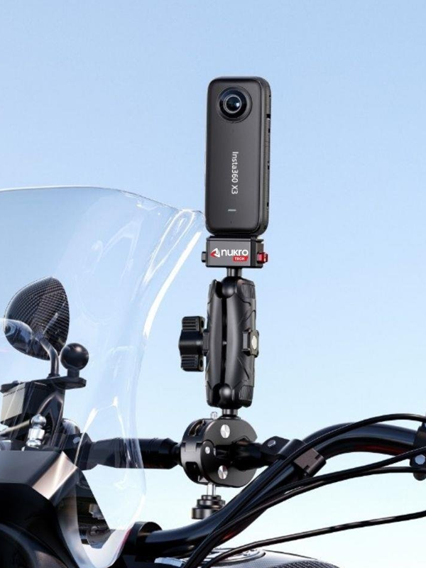 Nukrotech Kelepçe Bağlantılı 360 Aksiyon Kamera Tutucu Tak Çıkar Başlıklı - Görsel 6