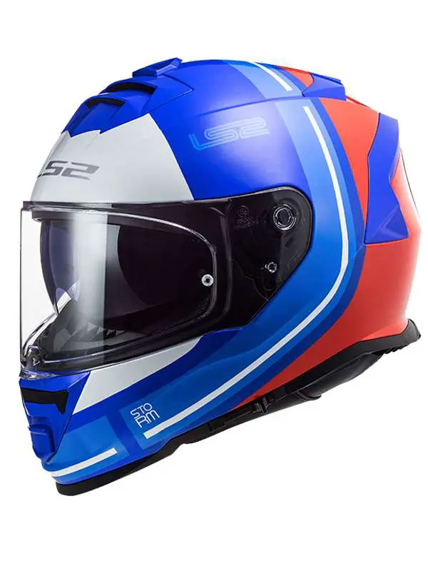 Ls2 STORM 2 Slant Mavi - Kırmızı Kask