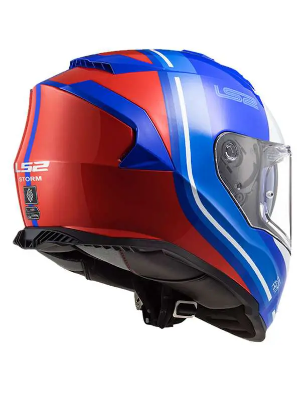 Ls2 STORM 2 Slant Mavi - Kırmızı Kask - Görsel 2