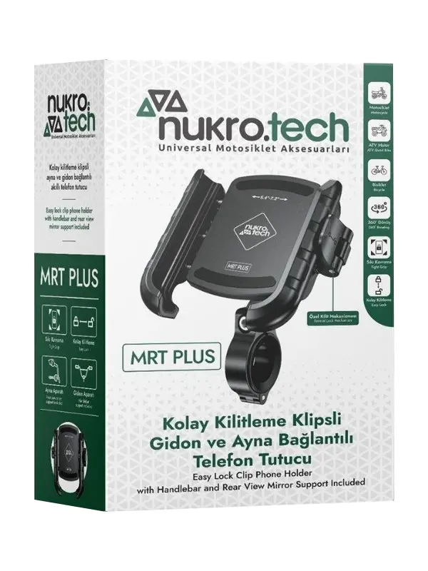 Nukrotech MRT PLUS Klipsli Motosiklet Telefon Tutucu - Görsel 5