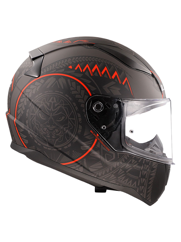 Ls2 RAPID 2 Takaroa Mat Siyah Kırmızı Kask - Görsel 2