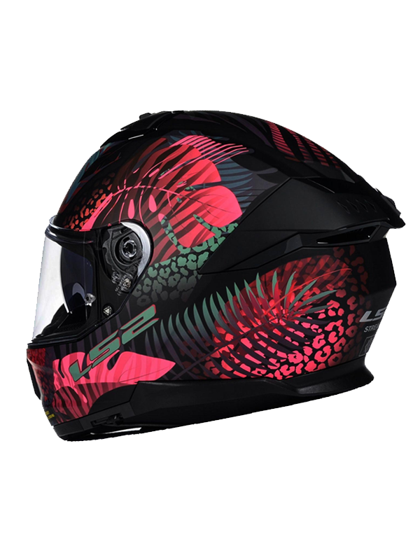 Ls2 STREAM 2 Jungle Siyah Mavi Pembe Kask - Görsel 2